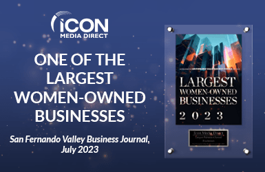 SFVBJ Largest Women Owned Business in San Fernando Valley awarded to Icon Media Direct